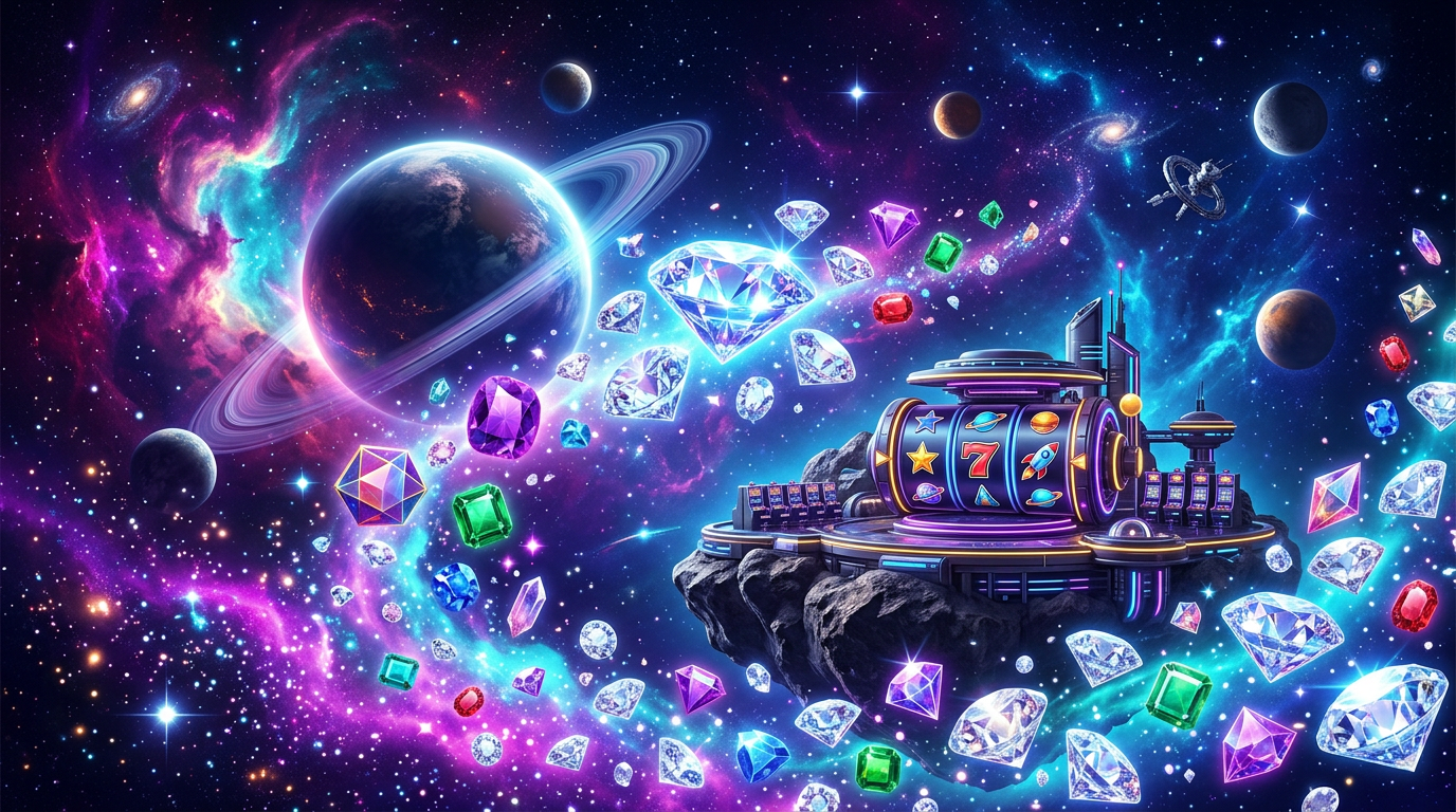 Space themed slot art