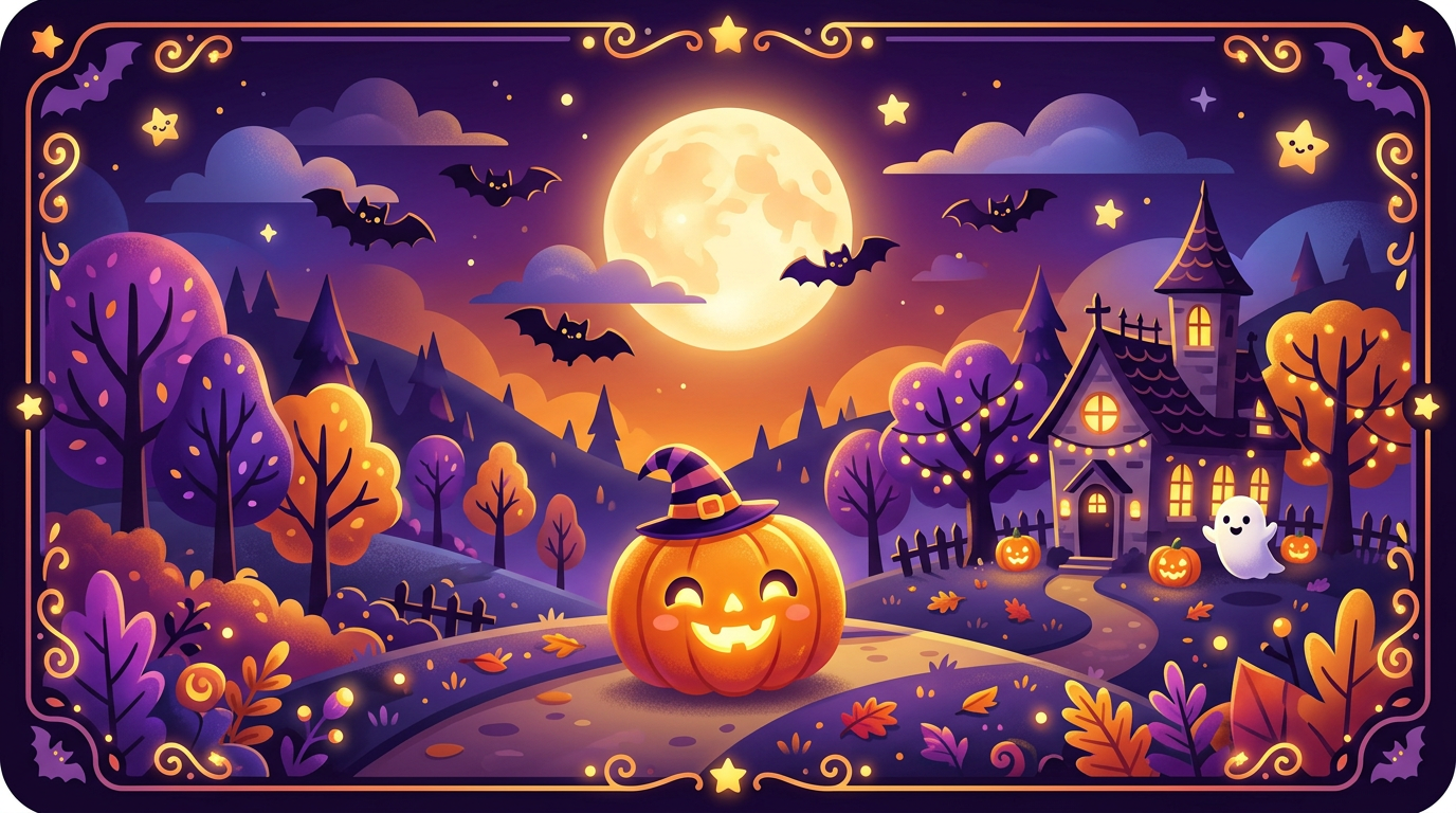 Halloween style game art